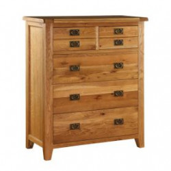 Original Country Oak 4 + 3 Chest of Drawers