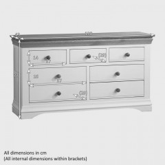 French Cottage Natural Oak and Painted 3+4 Chest of Drawers