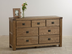 York Solid Oak 3+4 Chest of Drawers