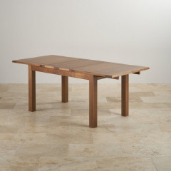 French Rustic Solid Oak Extendable Dining Table